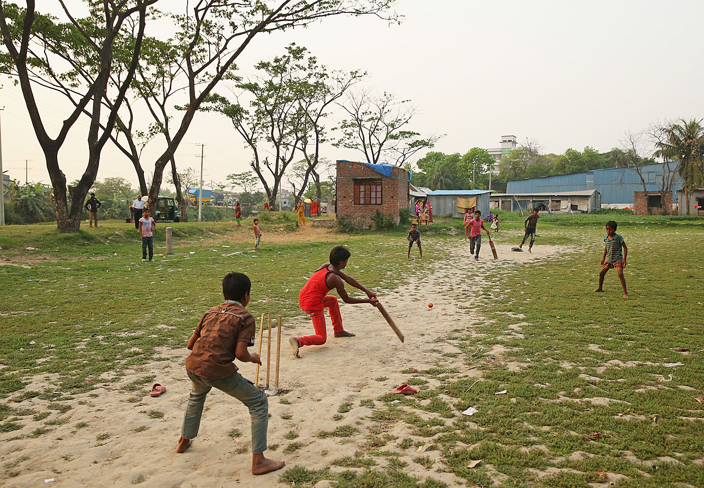 Kids Playing in Village